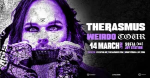 The Rasmus на сцената по време на рок концерт в София.