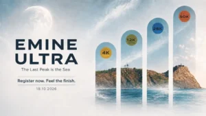 Официален плакат на Emine Ultra 2026 – ултрамаратон край нос Емине и Черноморието.