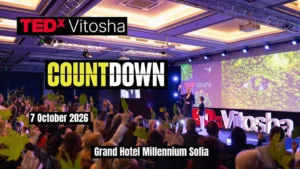 TEDxVitosha COUNTDOWN 7 – събитие в София, посветено на решенията за климатичната криза и изграждането на по-зелено бъдеще.