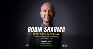 Robin Sharma – световноизвестен канадски автор и лектор по лидерство и личностно развитие, гост в София с лекцията „Лидерството в ежедневието“ на 25 април 2027 г.